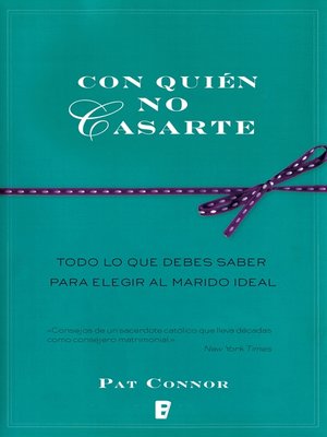 cover image of Con quién no casarte